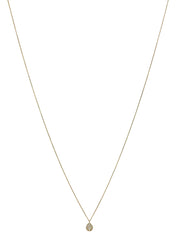 18K Gold Diamond Teardrop Necklace