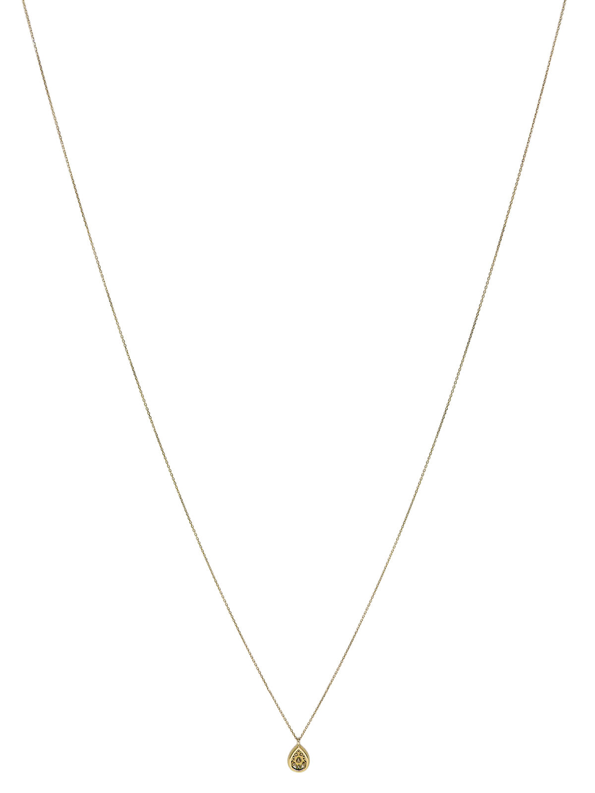 18K Gold Diamond Teardrop Necklace
