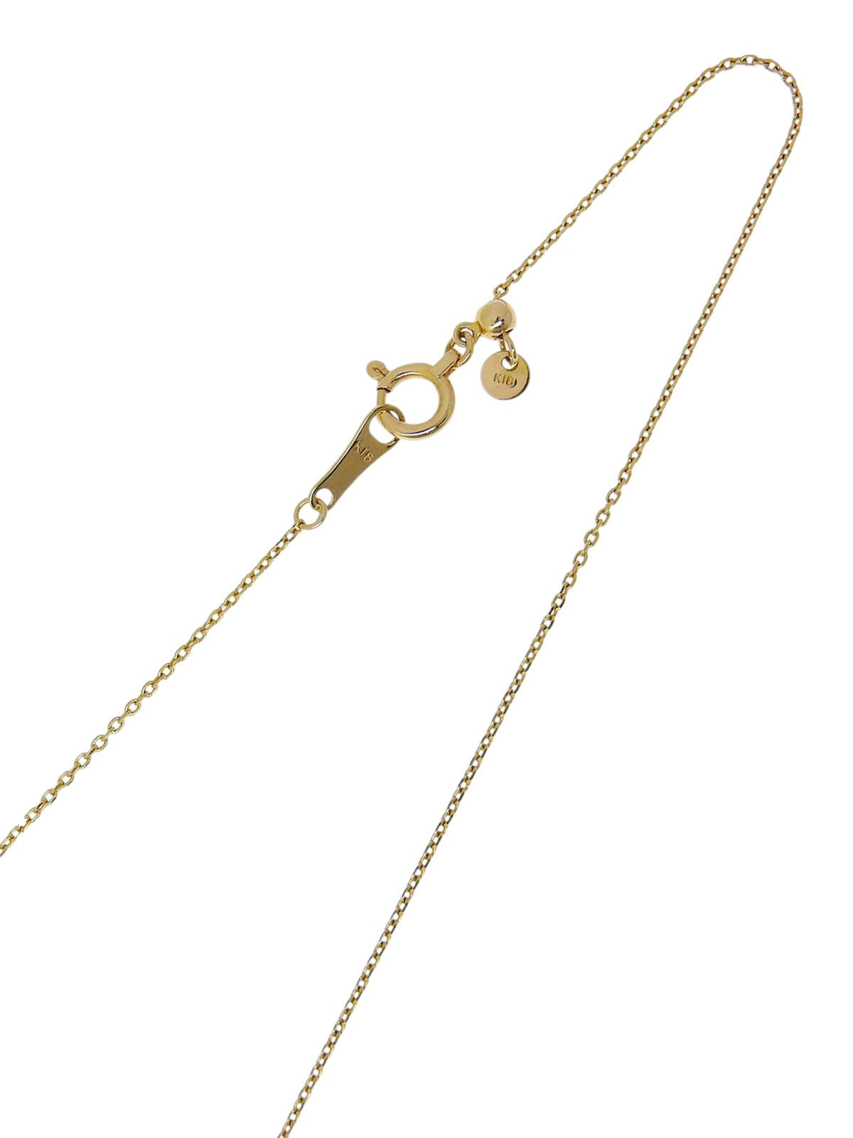 18K Gold Diamond Teardrop Necklace