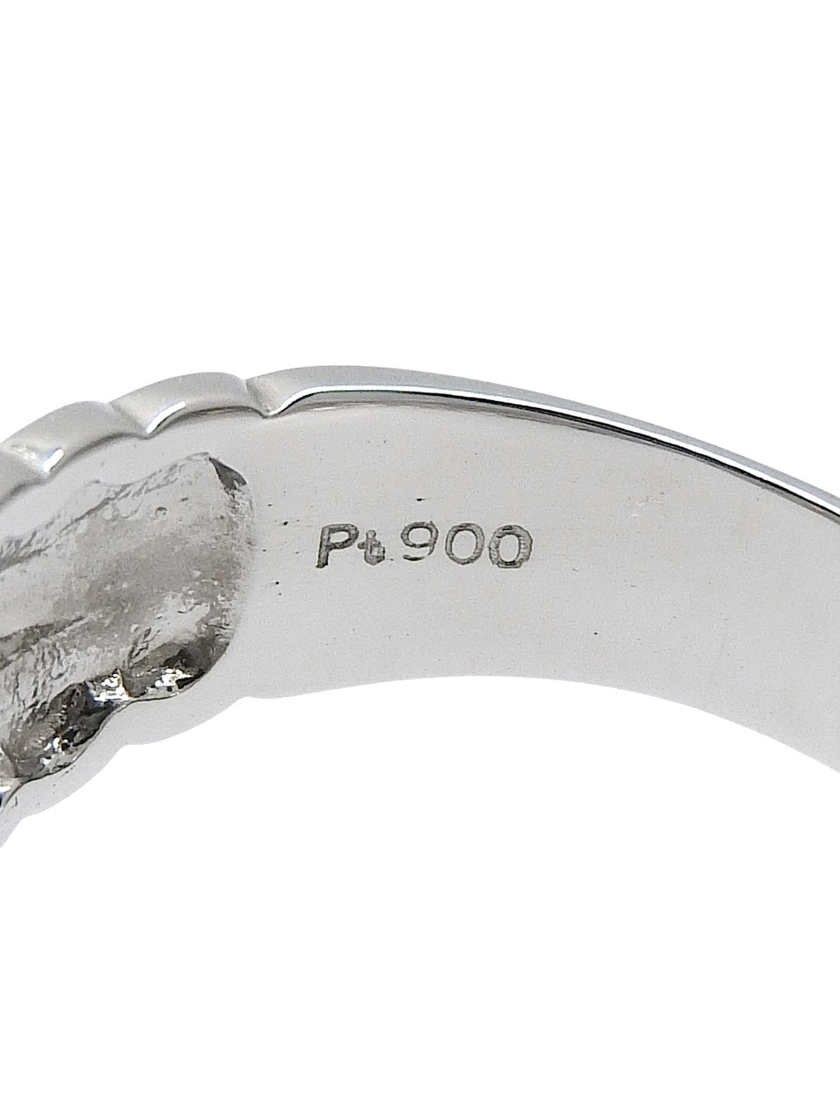 プラチナダイヤモンドデザインリング シルバー