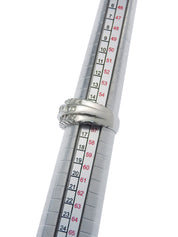 プラチナダイヤモンドデザインリング シルバー