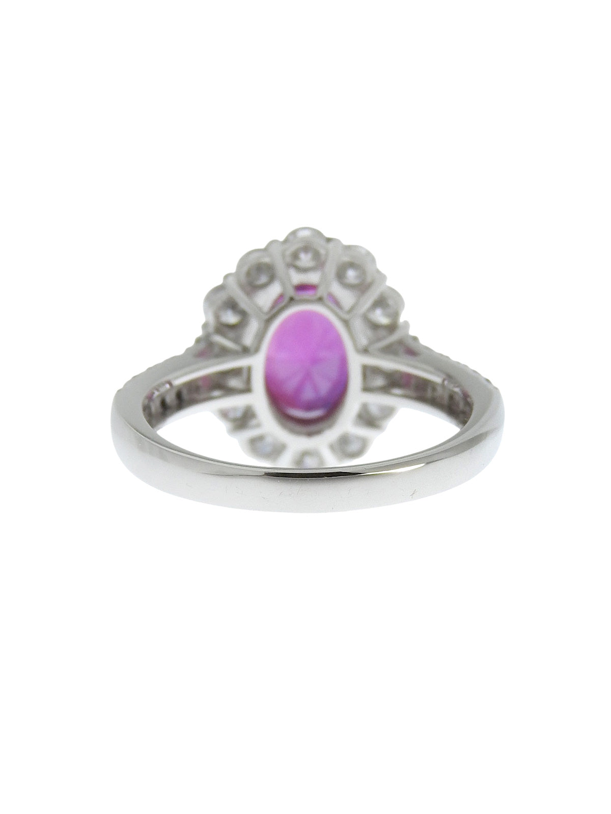 プラチナダイヤモンドルビーリング シルバー/レッド