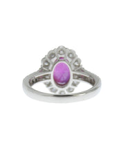 プラチナダイヤモンドルビーリング シルバー/レッド