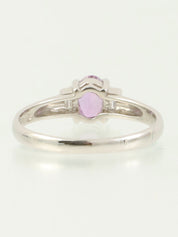 プラチナサファイアダイヤモンドリング シルバー/ピンク