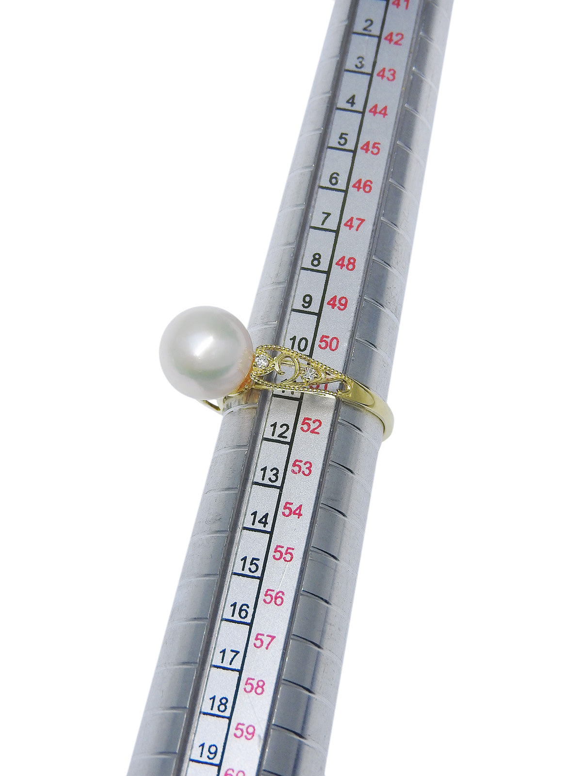 18Kパールダイヤモンドリング ゴールド