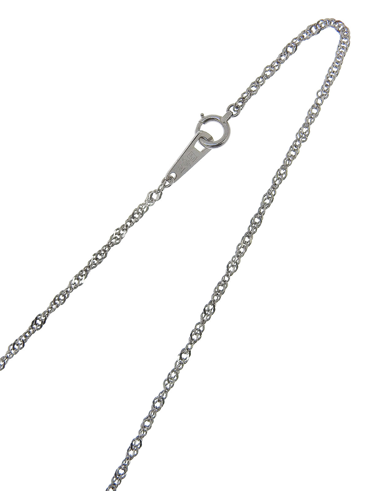 Platinum Sapphire and Diamond Design Necklace in Silver/Blue