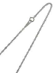 Platinum Sapphire and Diamond Design Necklace in Silver/Blue