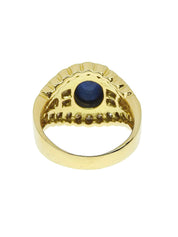 K18 Diamond Sapphire Ring Gold/Blue