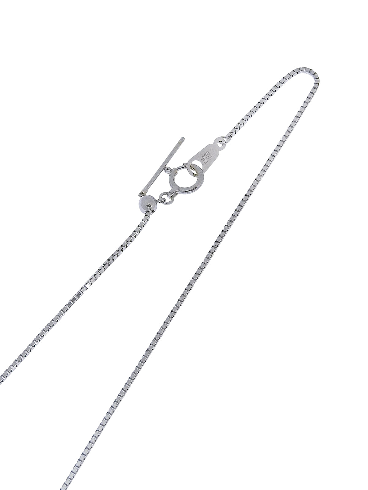 18K Diamond Flower Design Necklace in Silver