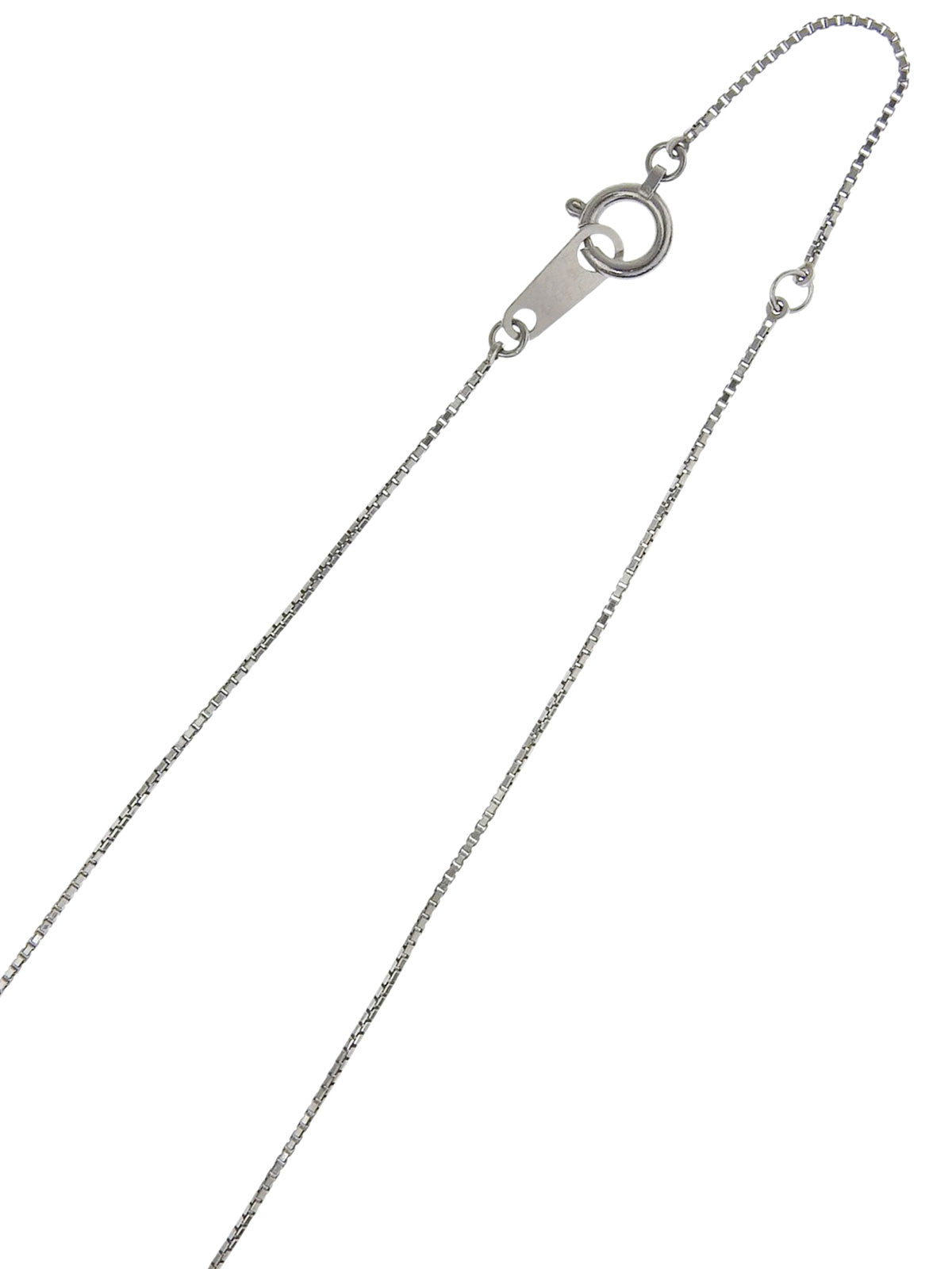 Platinum Topaz Teardrop Design Necklace in Silver/Orange