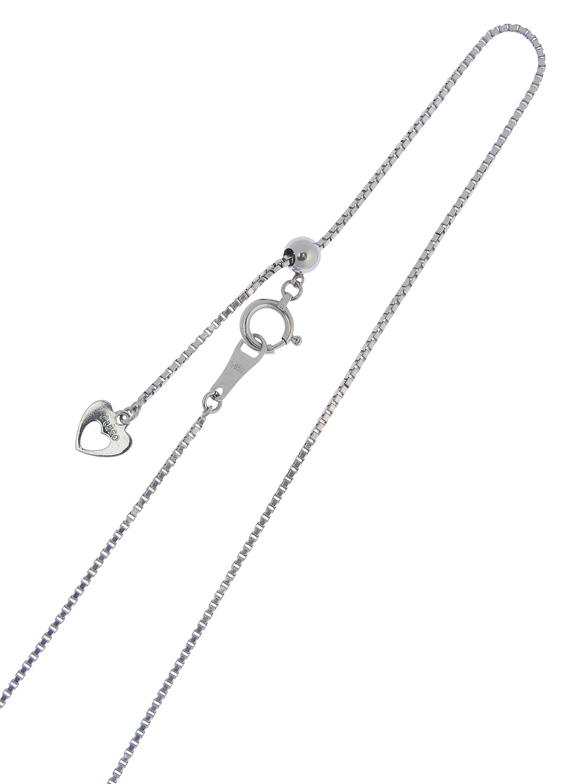 プラチナエメラルドダイヤモンドデザインネックレス シルバー/グリーン