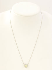 Platinum Diamond Heart Necklace in Silver/Yellow