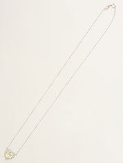 Platinum Diamond Heart Necklace in Silver/Yellow