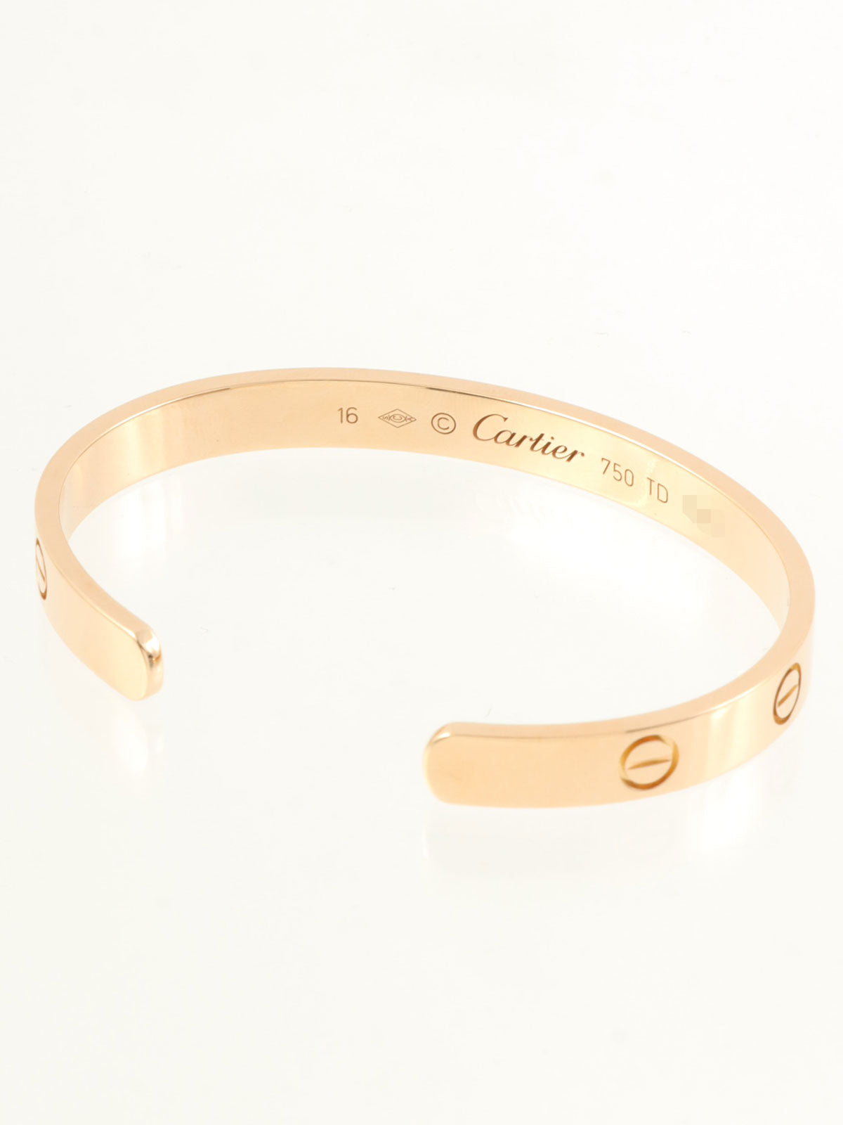 18Kラブオープンブレスレット ピンクゴールド