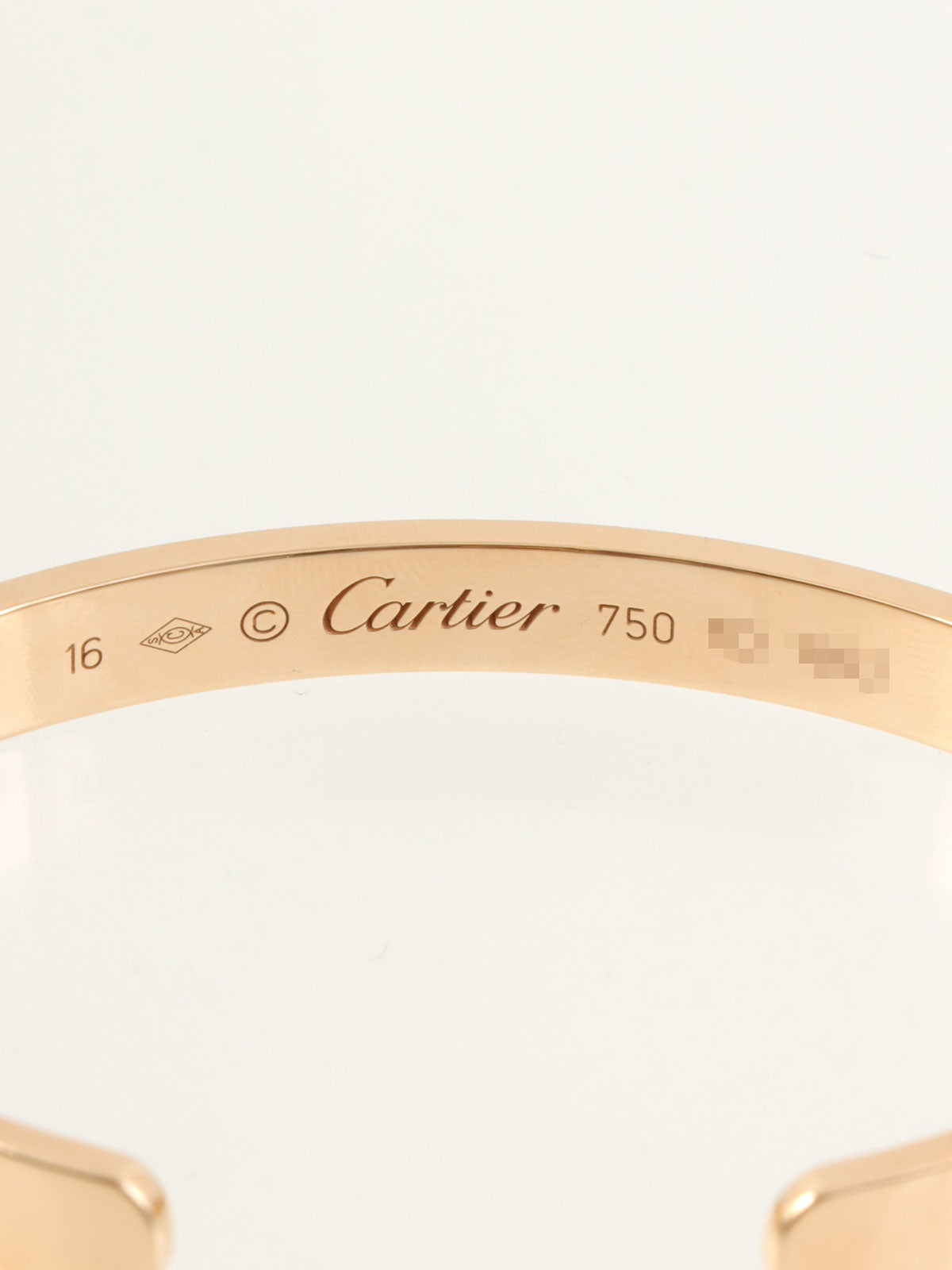 18Kラブオープンブレスレット ピンクゴールド