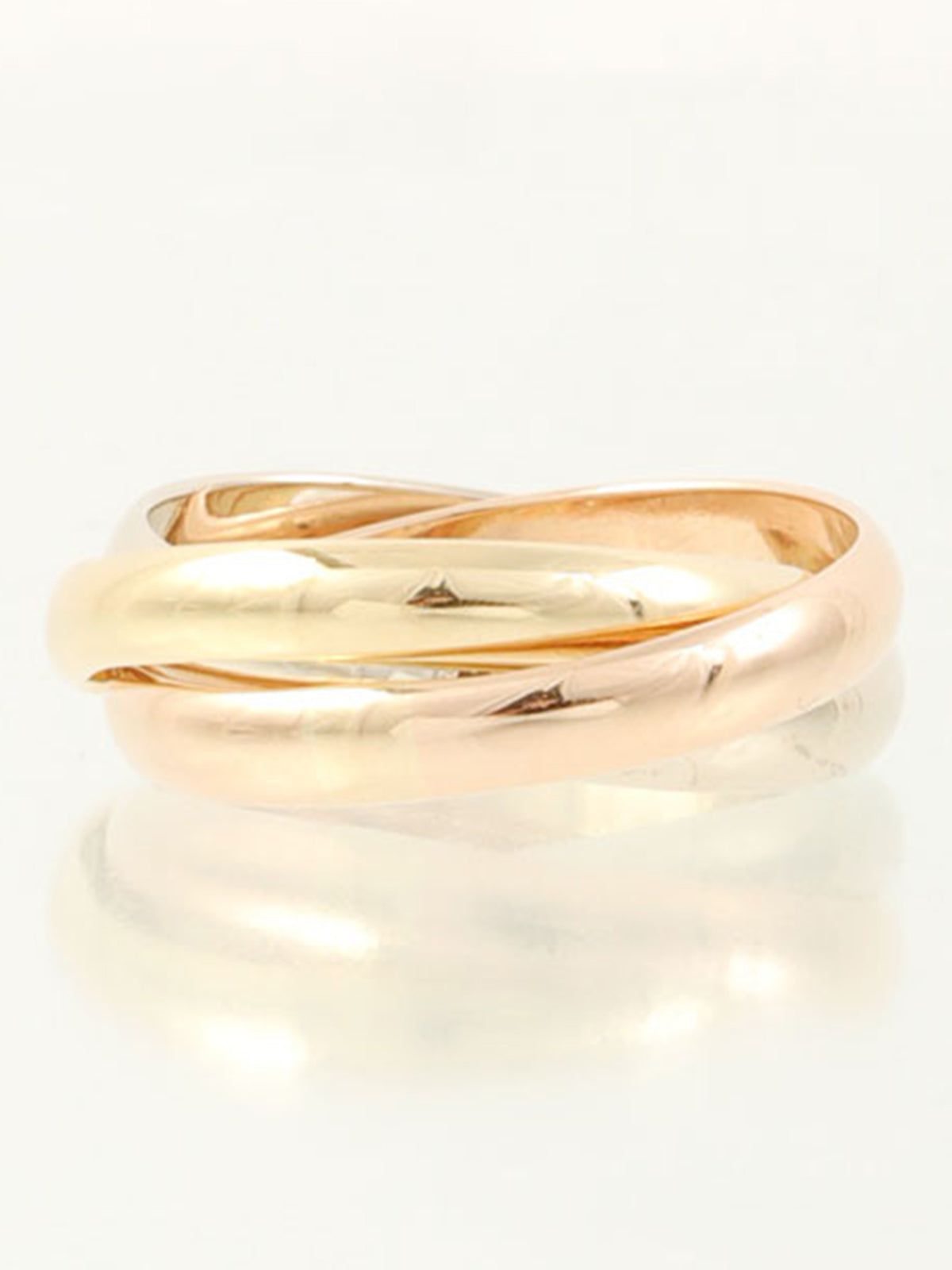 18K黄金/玫瑰金/白金三位一体戒指