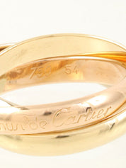 18K Trinity Ring in Yellow Gold/Pink Gold/White Gold