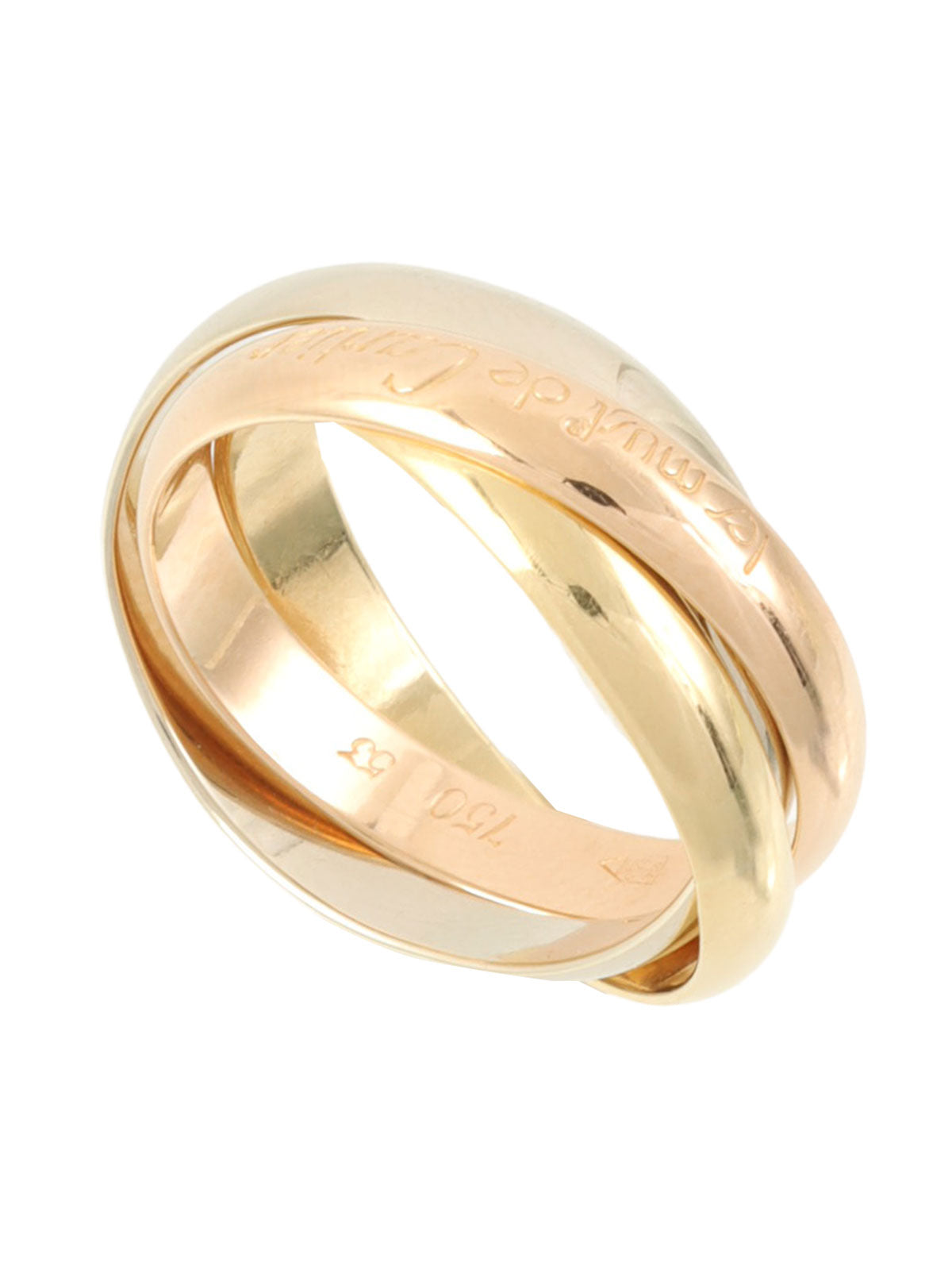 18Kトリニティリング イエローゴールド/ピンクゴールド/ホワイトゴールド