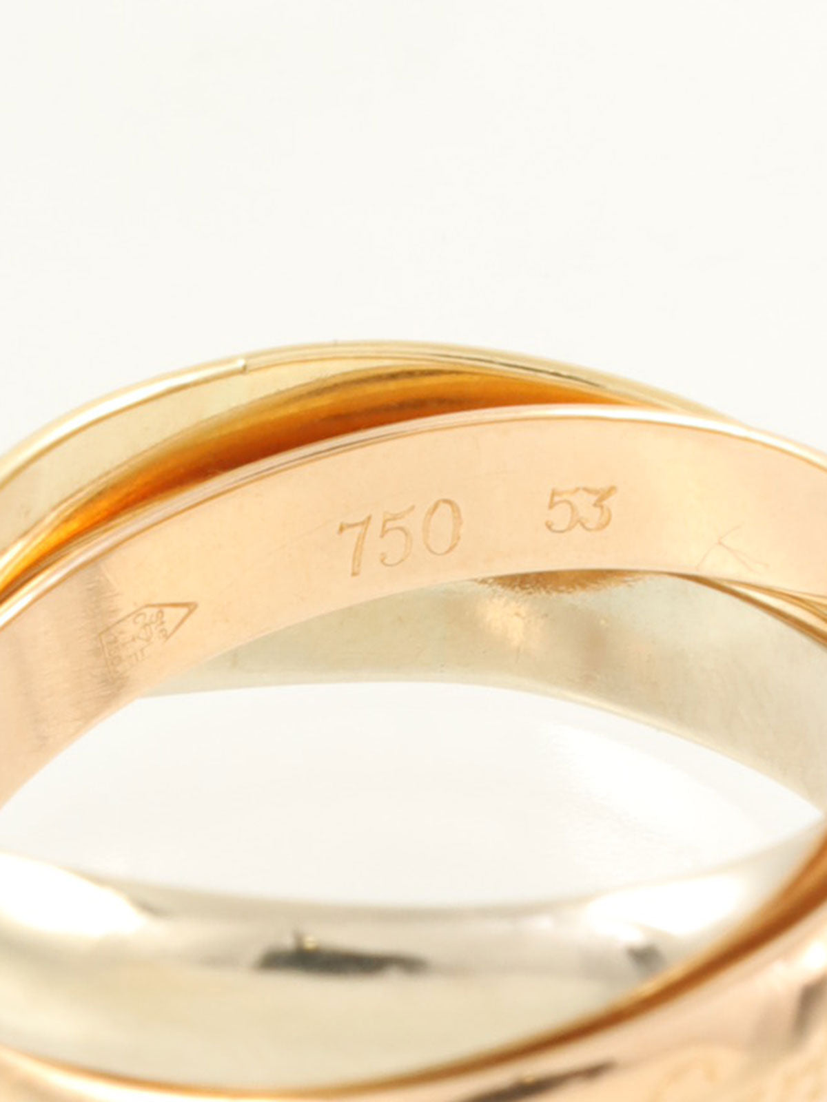 18Kトリニティリング イエローゴールド/ピンクゴールド/ホワイトゴールド