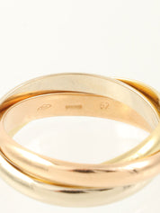 18Kトリニティリング イエローゴールド/ピンクゴールド/ホワイトゴールド