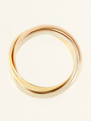 18Kトリニティリング イエローゴールド/ピンクゴールド/ホワイトゴールド