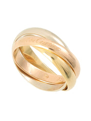 18K黄金/玫瑰金/白金三位一体戒指