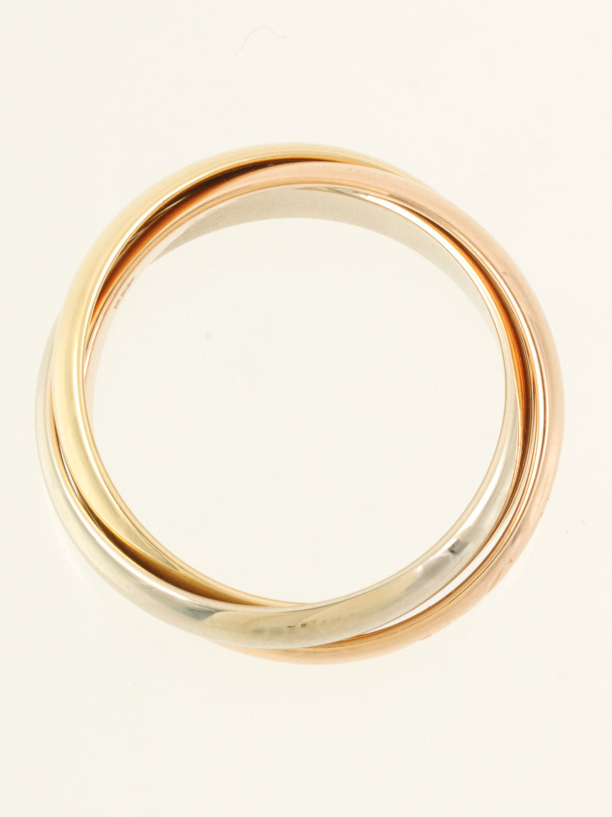 18K黄金/玫瑰金/白金三位一体戒指