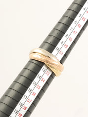 18K黄金/玫瑰金/白金三位一体戒指