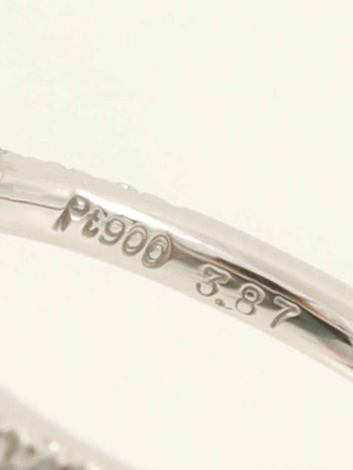 铂金蓝宝石钻石设计戒指，银色/蓝色