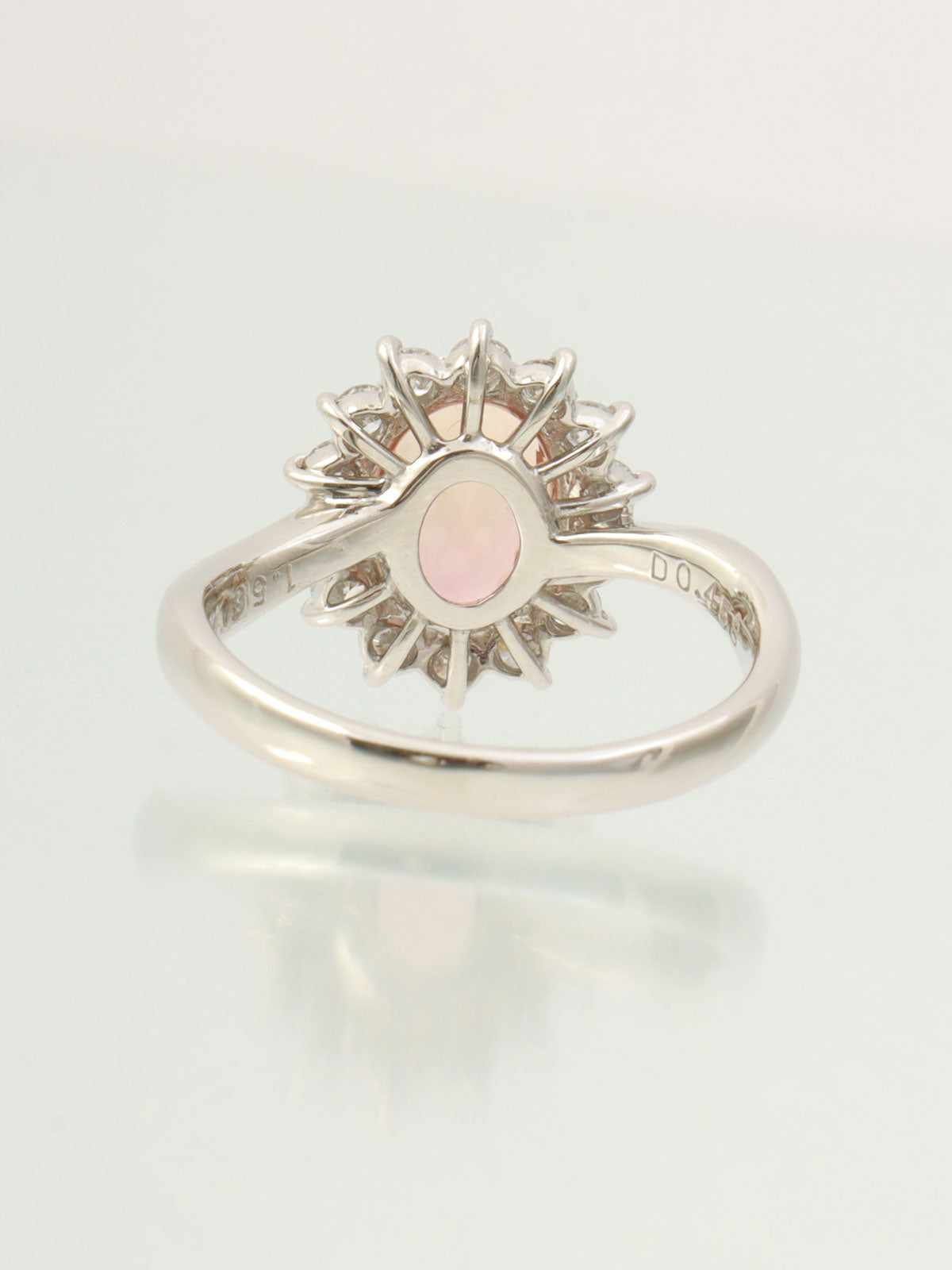 プラチナトパーズダイヤモンドリング シルバー/オレンジ #13