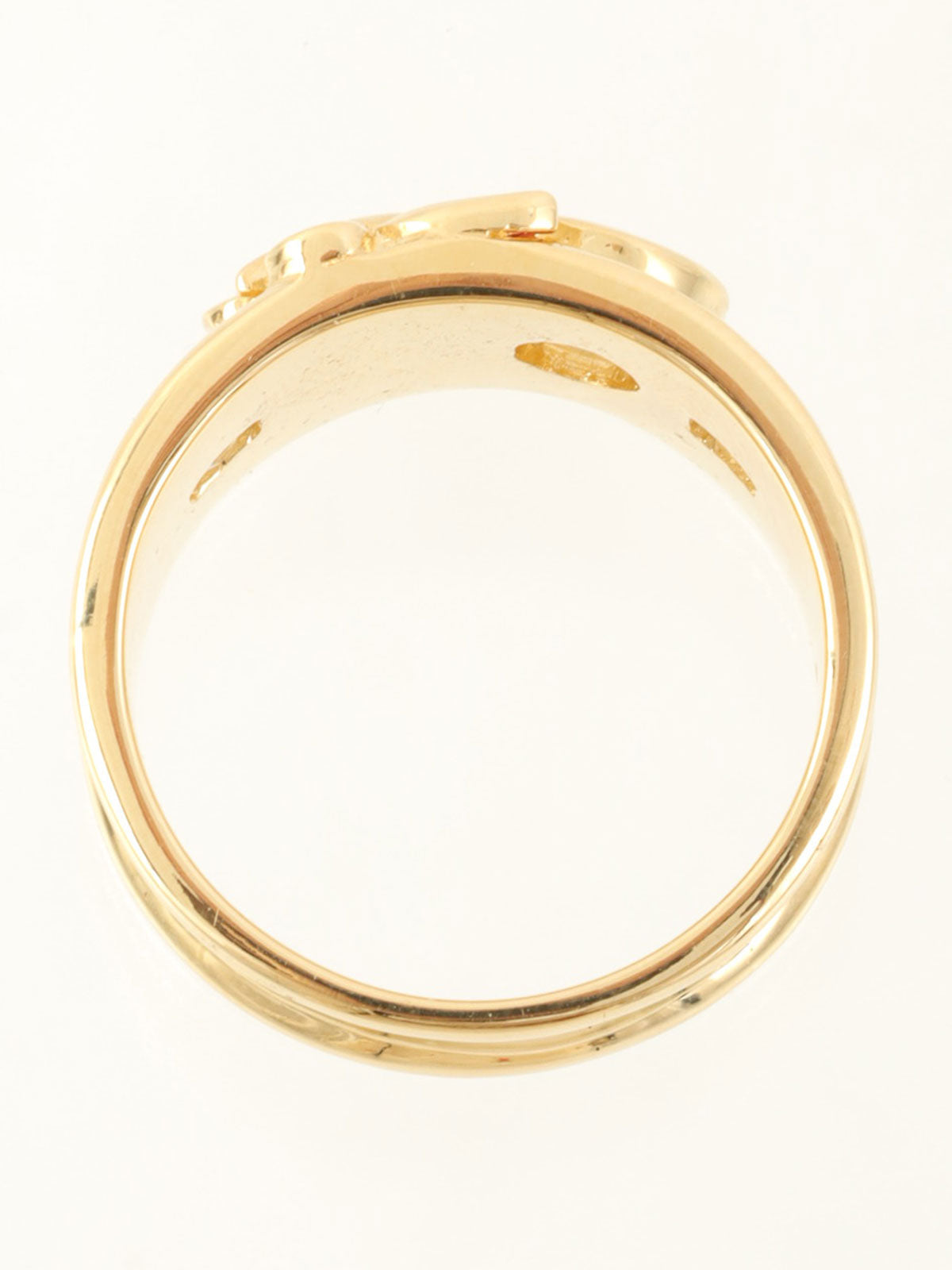 18K Gold/Red Ruby and Diamond Design Ring