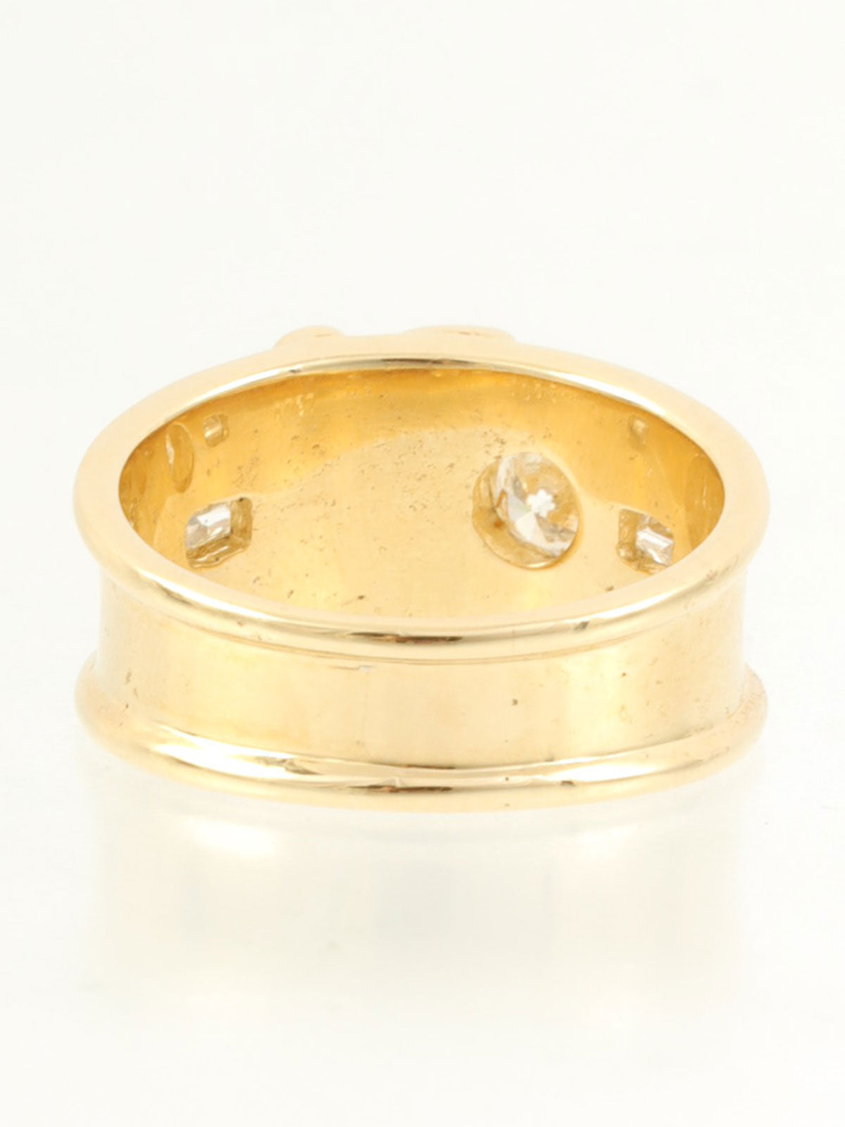 18K Gold/Red Ruby and Diamond Design Ring