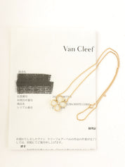 18Kダイヤモンドクローバーモチーフネックレス ゴールド