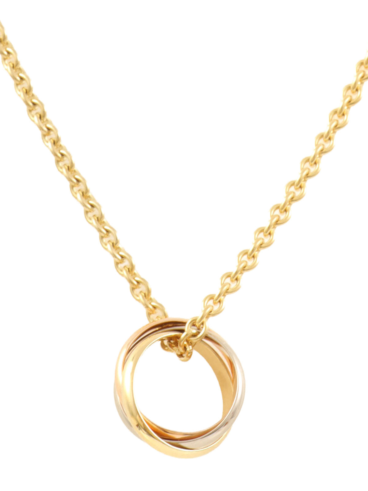 18Kベビートリニティネックレス ホワイトゴールド/イエローゴールド/ピンクゴールド