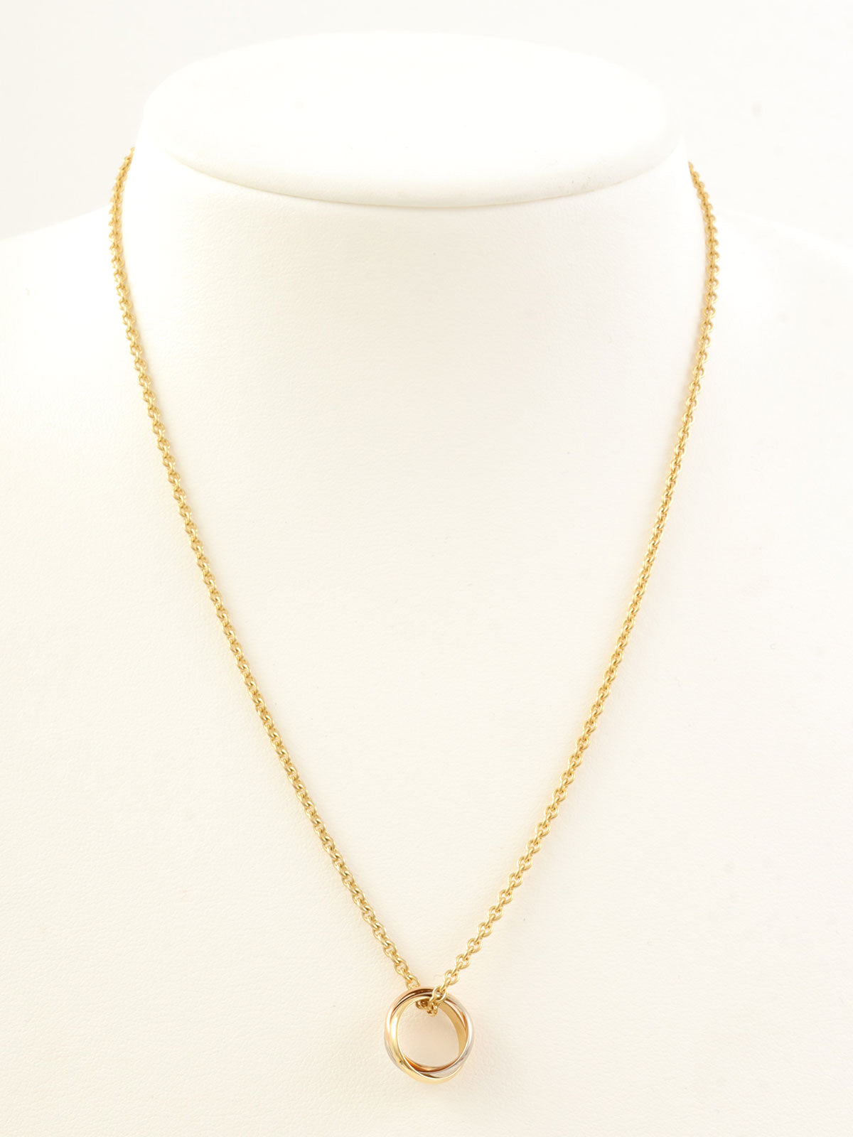 18Kベビートリニティネックレス ホワイトゴールド/イエローゴールド/ピンクゴールド