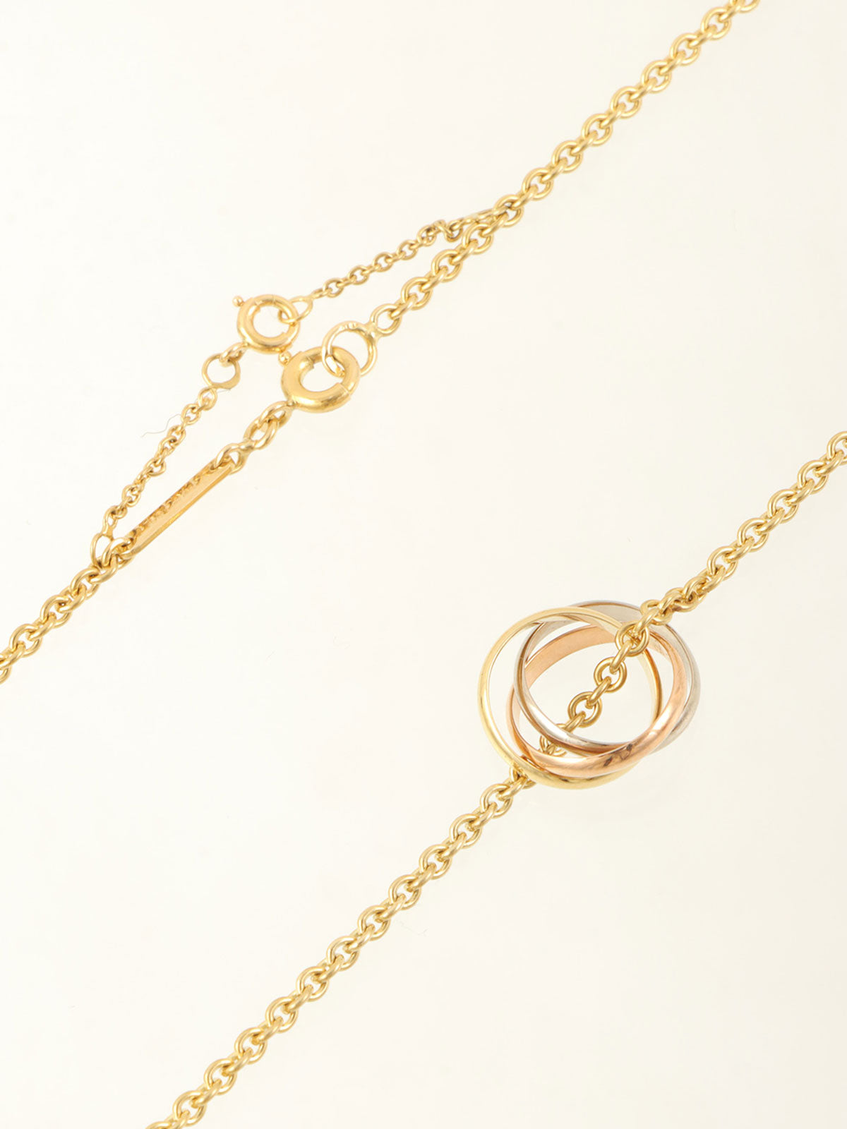 18Kベビートリニティネックレス ホワイトゴールド/イエローゴールド/ピンクゴールド