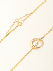 18Kベビートリニティネックレス ホワイトゴールド/イエローゴールド/ピンクゴールド