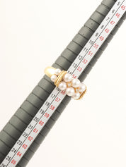 18K金珍珠钻石戒指