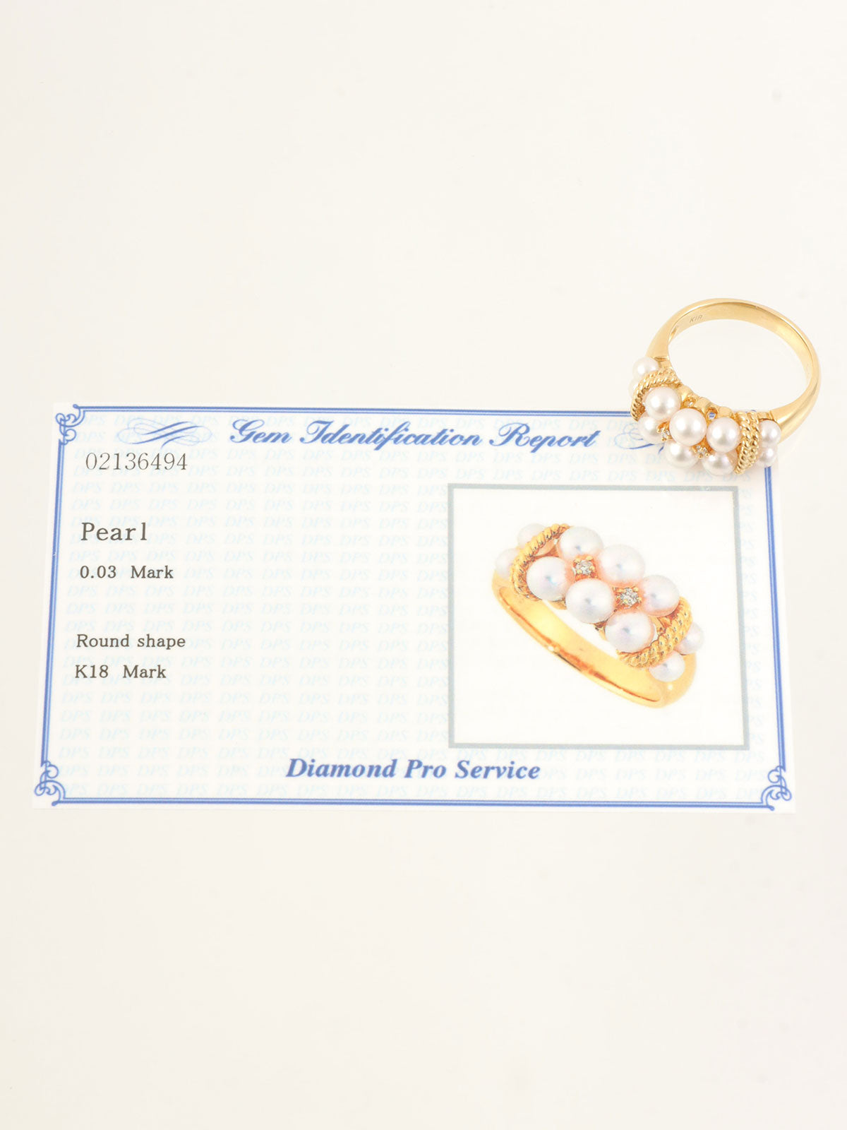 18K金珍珠钻石戒指