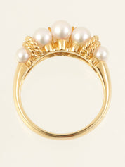 18K金珍珠钻石戒指