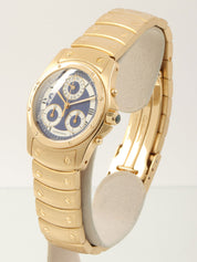 18KサントスクーガーMM ゴールド/ブルー