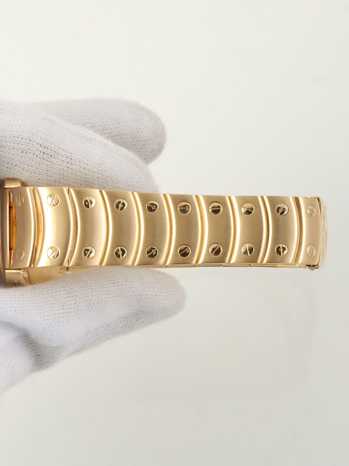 18KサントスクーガーMM ゴールド/ブルー