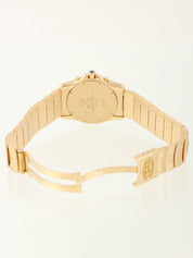 18KサントスクーガーMM ゴールド/ブルー