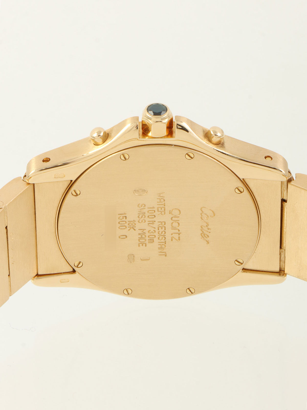 18KサントスクーガーMM ゴールド/ブルー