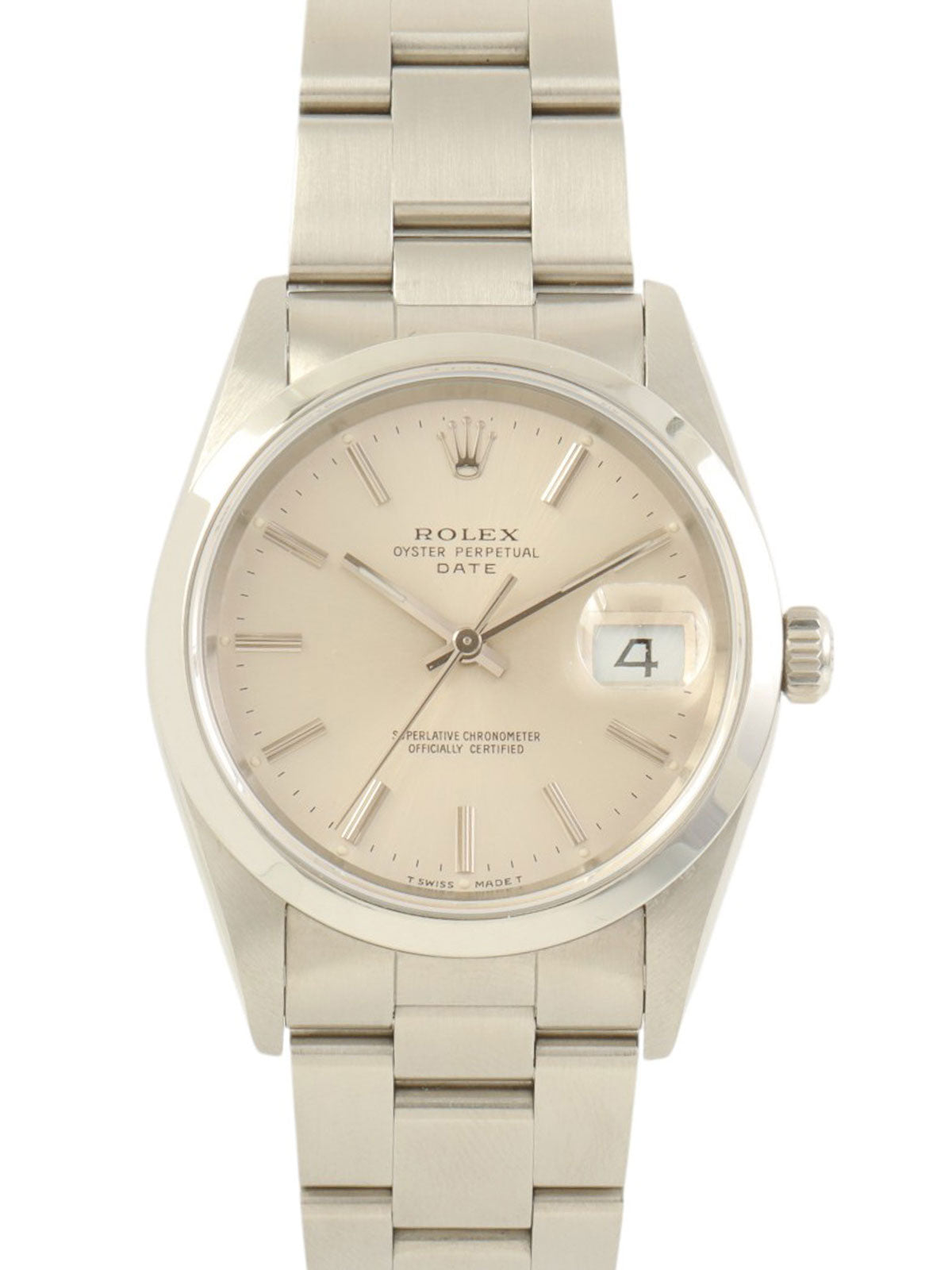 约1991年蚝式恒动日历型银表