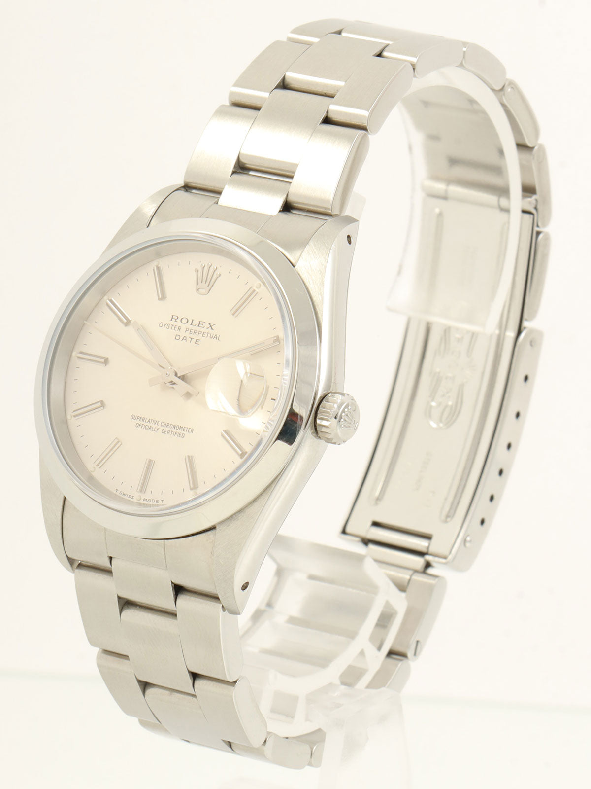 约1991年蚝式恒动日历型银表