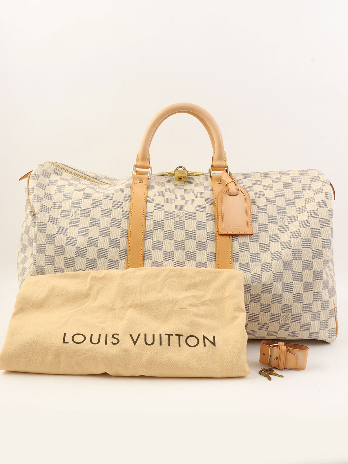 2007 年 Damier Keepall 50 Azur 帆布