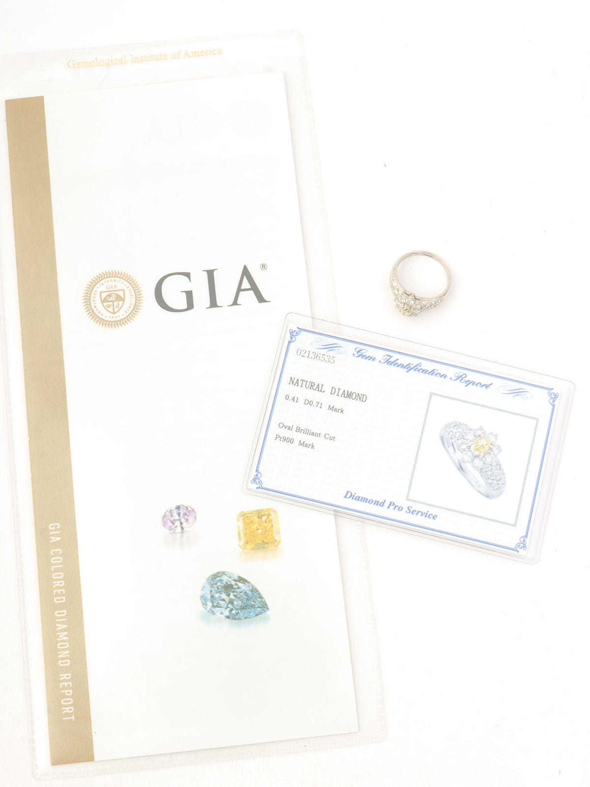 プラチナダイヤモンドフラワーモチーフリング シルバー/イエロー #13