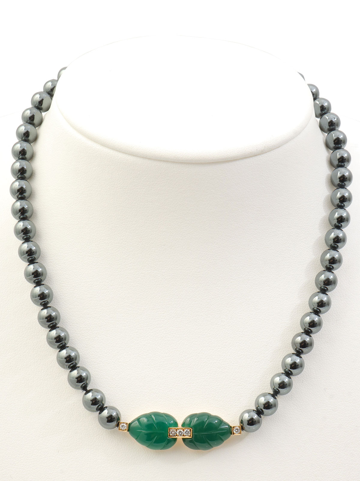 18Kパティアラネックレス ゴールド/グレー/グリーン