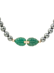 18Kパティアラネックレス ゴールド/グレー/グリーン